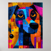 Expressionist Geometry Dog - Abstrakte Kunst Poster (Vorne)