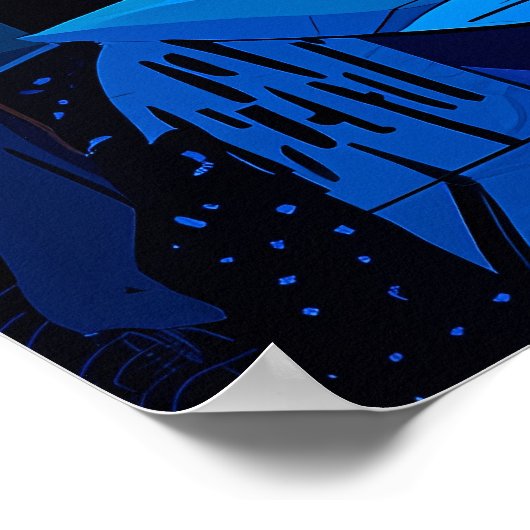 Expressionist Geometry Sonnenblume - lebendige Kun Poster (Ecke)