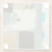 Expressionist-Malerei mit schweren Glasuntersetzer (Rückseite)