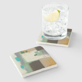 Expressionist-Malerei mit schweren Steinuntersetzer (Seitenansicht)