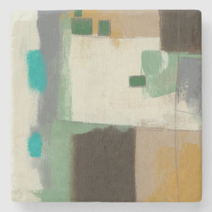 Expressionist-Malerei mit schweren Steinuntersetzer