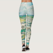 Expressionist Modern Art Seascape Toorop Malerei Leggings (Rückseite)