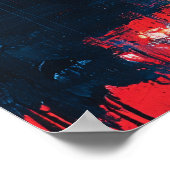 Expressionist Night Café - Bold Urban Noir Art Poster (Ecke)