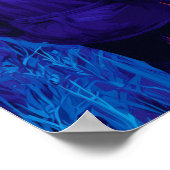 Expressionist River Sunset Contemplation Art Poster (Ecke)