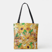 Expressionist Sonnenblumen Hellgelbe Blüte Tasche (Rückseite)