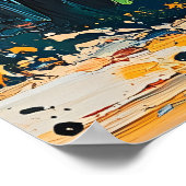 Expressionist Sunblumen - Kühne zeitgenössische Ku Poster (Ecke)