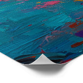 Expressionist Sydney Skyline Vibrant Harbor City Poster (Ecke)