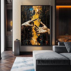 Expressionist The Creation von Adam - Fett Rethink Poster