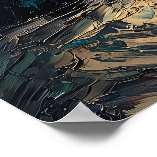 Expressionist The Starry Night - Bold Contemporary Poster (Ecke)