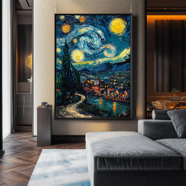 Expressionist The Starry Night - Bold Contemporary Poster