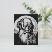 Expressionist Vector Art Leo Tolstoi Postkarte (Stehend Vorderseite)