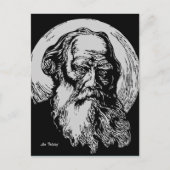 Expressionist Vector Art Leo Tolstoi Postkarte (Vorderseite)