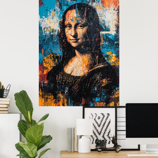 Expressionistin Mona Lisa Poster - Bold Contempora (Heimbüro)