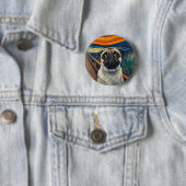 Expressionistische Angst-Malerei-inspirierte Pug-K Button (Beispiel)