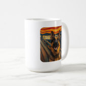 Expressionistische Angstmalerei Deutscher Schäferh Kaffeetasse (VorderseiteRechts)