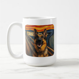 Expressionistische Angstmalerei Deutscher Schäferh Kaffeetasse