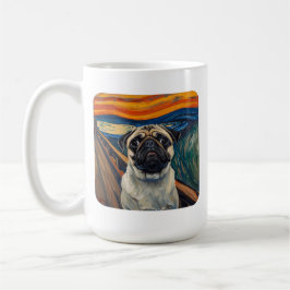 Expressionistische Angstmalerei–inspirierte Pug-Ku Kaffeetasse