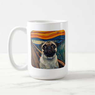 Expressionistische Angstmalerei–inspirierte Pug-Ku Kaffeetasse