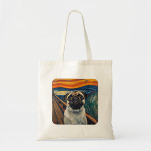 Expressionistische Angstmalerei–inspirierte Pug-Ku Tragetasche