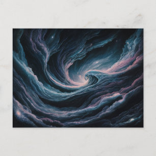 Expressionistische Illustration eines kosmischen O Postkarte