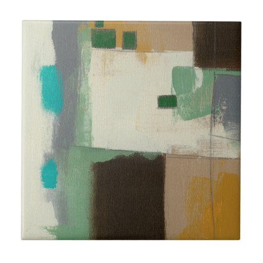 Expressionistische Malerei mit starken Pinselstric Fliese (Vorderseite)