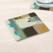 Expressionistische Malerei mit starken Pinselstric Rechteckiger Pappuntersetzer (angewinkelt)