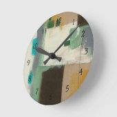 Expressionistische Malerei mit starken Pinselstric Runde Wanduhr (Winkel)