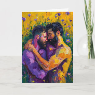Expressionistische Ölumarmung Karte