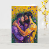 Expressionistische Ölumarmung Karte (Gelbe Blume)