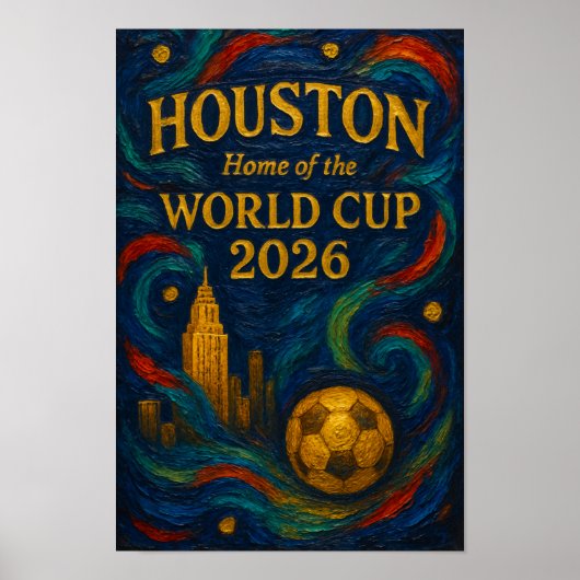 Expressionistischer Houston Weltcup Deep Night Art Poster (Vorne)
