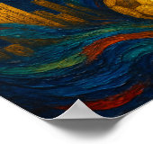 Expressionistischer Houston Weltcup Deep Night Art Poster (Ecke)