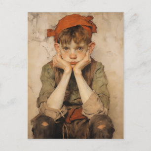 Expressionistischer Weihnachtself 2 Feiertagspostkarte