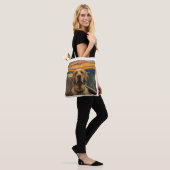 Expressionistisches Angst-Gemälde Golden Retriever Tasche (Am Model)