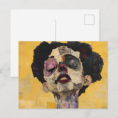 Expressionistisches ätherisches Porträt - Surreali Postkarte (Vorne/Hinten)