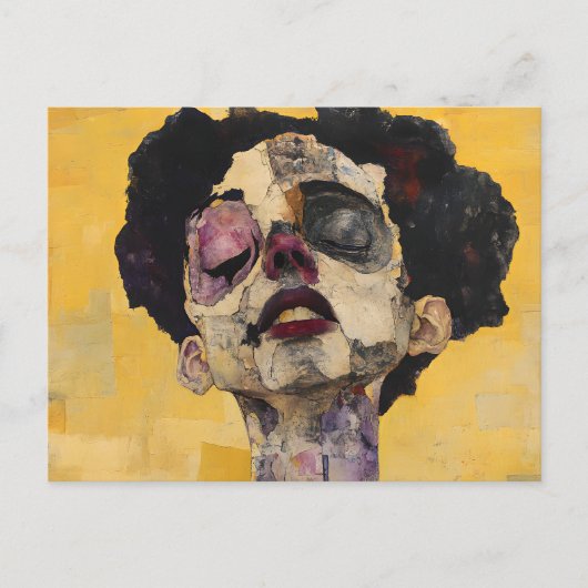Expressionistisches ätherisches Porträt - Surreali Postkarte (Vorderseite)