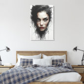 Expressionistisches Farbporträt auf Leinwand (Insitu (Schlafzimmer))