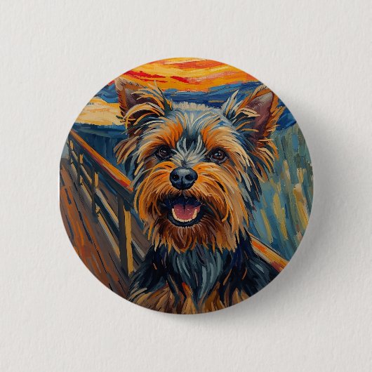 Expressionistisches Gemälde Yorkshire Terrier / Yo Button (Vorderseite)