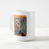 Expressionistisches Gemälde Yorkshire Terrier / Yo Kaffeetasse (Vorderseite Links)