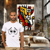 Expressionless Face | Tuesday Mood Minimal Design T-Shirt