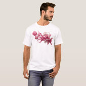 Expressive ABSTRACT BLUMEN-Kunst-Design T-Shirt (Vorne ganz)