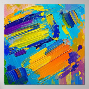 Expressive abstrakte Kunstdesign-Wanddekoration Po Poster