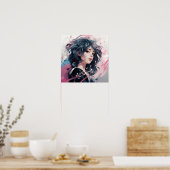 Expressive Anime Music Portrait Poster (Küche)