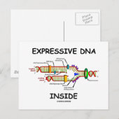 Expressive DNA Inside (DNA-Replikation) Postkarte (Vorne/Hinten)