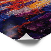 Expressive Foot with Arms Outstretched Vibrant  Poster (Ecke)