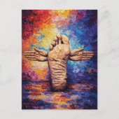 Expressive Foot with Arms Outstretched Vibrant Postkarte (Vorderseite)