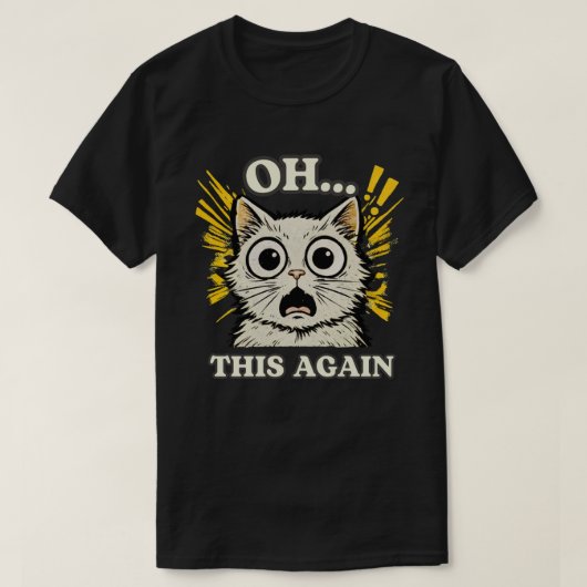Expressive Katzen-Reaktionsillustrationsdesign T-Shirt (Design vorne)