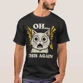 Expressive Katzen-Reaktionsillustrationsdesign T-Shirt (Vorderseite)