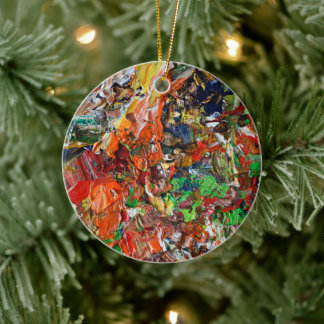 Expressive Paint Stroke from Artist Palette Keramik Ornament