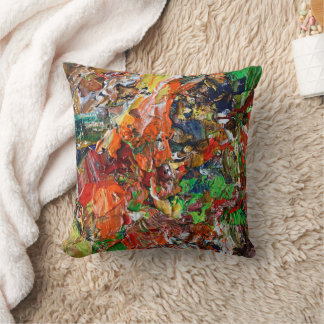 Expressive Paint Stroke from Artist Palette Kissen