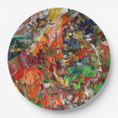 Expressive Paint Stroke from Artist Palette Pappteller (Vorderseite)